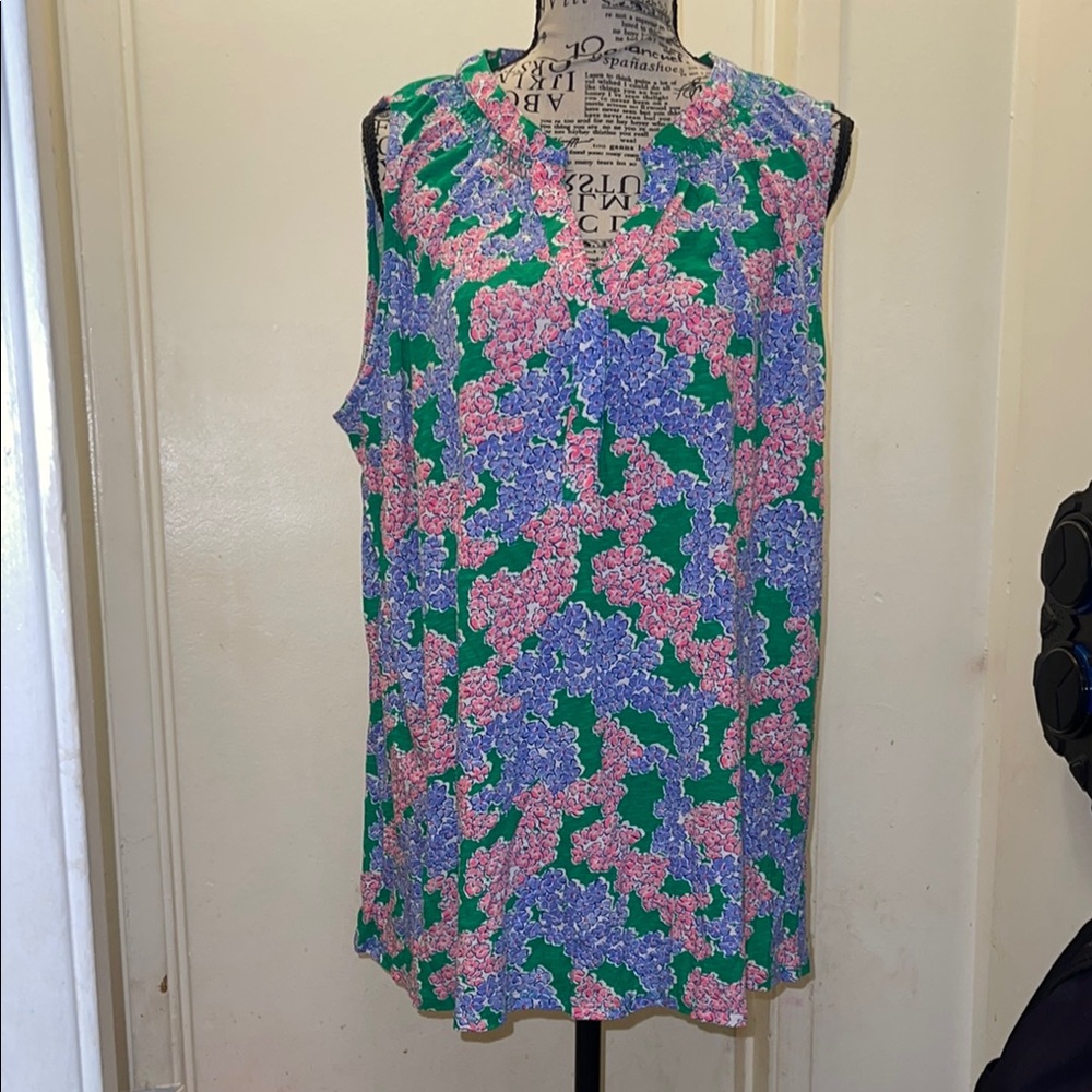 Crown & Ivy Pink and Purple Sleeveless Tunic - Picture 3 of 5